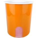 Pote Visualware Laranja/Branco - 3 Litros para Armazenamento de Alimentos