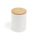 Pote zig zag dolomita com tampa de bambu médio 1,2l - Oikos