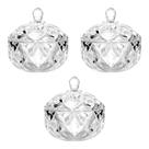 Potes Cristal Diamond Wolff 11cm Com Tampa Porta Doce Objeto