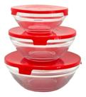 Potes de Vidro com Tampa - 3 peças (200ml/400ml/500ml)