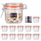 Potes de Vidro Encheng 200 ml com Tampa Hermética, Kit com 12 Potes de Vidro Encheng 200 ml com Tampa Hermética, Kit com 12