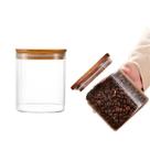 Potes De Vidro Hermético Mantimento Tampa de Bambu 700ml Potes De Vidro Hermético Mantimento Tampa de Bambu 700ml
