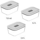 Potes De Vidro Herméticos Fresh Lock Branco 3 Tamanho Branco OU