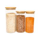 Potes de Vidro P/ Mantimentos C/ Tampa Bambu Oikos - 3 Pçs Potes de Vidro P/ Mantimentos C/ Tampa Bambu Oikos - 3 Pçs