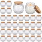 Potes de Vidro para Velas Acellegic 20 Unidades 180 ml com Tampa de Bambu Potes de Vidro para Velas Acellegic 20 Unidades 180 ml com Tampa de Bambu