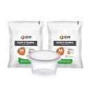 Potes Descartáveis Redondo Freezer Microondas 1500ml - 48un Empilhavel BPA Free