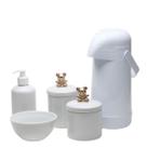 Potes, Garrafa, Molhadeira e Porta Álcool-Gel Ursinho Dourado Quarto Bebê Infantil Menina Menino Potes, Garrafa, Molhadeira e Porta Álcool-Gel Ursinho Dourado Quarto Bebê Infantil Menina Menino