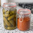 Potes Hermético Mantimentos Cozinha Vidro 450ml 1L Kit 12pçs Potes Hermético Mantimentos Cozinha Vidro 450ml 1L Kit 12pçs