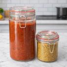 Potes Hermético Mantimentos Vidro Cozinha 1L 300ml Kit 4pçs