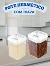 Potes Herméticos com Trava de 1,7 Litros Cozinha Organização de Alimentos Potes Herméticos com Trava de 1,7 Litros Cozinha Organização de Alimentos