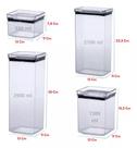Potes hermetícos elegance 6 peças com tampa cristal