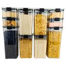 Potes Herméticos Porta Mantimentos Kit 10 Organizador Alimentos Armário Despensa Cozinha Transparente