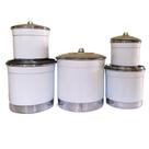 Potes Kit Porta Mantimentos em Alumínio Resistente 5 Peças Cores Vibrantes