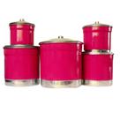 Potes Kit Porta Mantimentos em Alumínio Resistente 5 Peças Cores Vibrantes