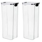 Potes Mantimento Hermético Organizador Slim Com Fecho 2,1 Lt Potes Mantimento Hermético Organizador Slim Com Fecho 2,1 Lt