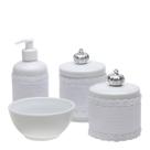 Potes, Molhadeira e Porta Álcool-Gel Com Capa Coroa Prata Quarto Bebê Infantil Menina Menino