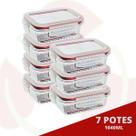 Potes Ondulado Hermética Resistente 1040ml Microondas 7 Un