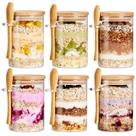 Potes para Armazenamento de Alimentos Spreccio 650 ml de Vidro com Tampa Hermética de Bambu