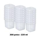 Potes Quadrados Bolo No Pote Lacre Plástico 220ml -300 Unid.
