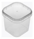 Potes Quadrados Bolo No Pote Plastilania 220ml - 10 Unid. Cor Transparente