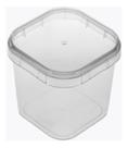 Potes Quadrados Bolo No Pote Plastilania 220ml - 10 Unid. Cor Transparente