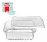 POTES RETANGULAR MARMITINHA C/TAMPA PARA ALIMENTOS ENTREGA 250ml-24und