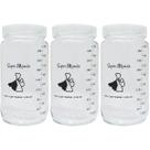Potes Vidro para Armazenar Leite Materno Graduados 300ml 3UND