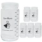 Potes Vidro para Armazenar Leite Materno Graduados 300ml 6UND