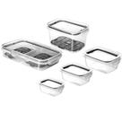 Potes Ware Hermético Coleção 5 Potes Alimentos Frios Plasútil Potes Ware Hermético Coleção 5 Potes Alimentos Frios Plasútil