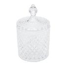 Potiche Bomboniere De Cristal Decorativo Com Tampa Litt 17,5cm Para Mesa