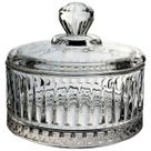POTICHE BOMBONIERE VASO DECORATIVO REDONDO HOME&CO COM TAMPA ECO CRYSTAL 10x10x10cm TRANSPARENTE