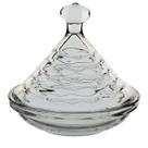 POTICHE BOMBONIERE VASO DECORATIVO REDONDO HOME&CO COM TAMPA VIDRO 11x12x12cm TRANSPARENTE