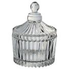 POTICHE BOMBONIERE VASO DECORATIVO REDONDO HOME&CO COM TAMPA VIDRO 9x6x6cm TRANSPARENTE