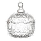Potiche Cristal Royal Transparente Baleiro Bomboniere 10,5x12,5cm Vidro Resistente