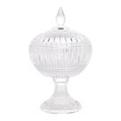 POTICHE DECORATIVO CRISTAL DE CHUMBO C/PE QUEEN 14x22cm