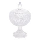 Potiche Decorativo de Cristal com Pé Lys 14cm x 22cm - Wolff