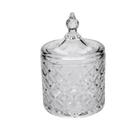 Potiche decorativo de cristal com tampa litt 7X 7X11CM