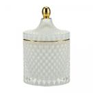Potiche Decorativo de Vidro Branco 11x17cm Wolff