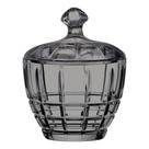Potiche Decorativo de Vidro Lisboa Cinza 8,5x10,8cm - Mek