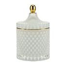 Potiche Decorativo Vidro Sodo-Calcico Branco 11x17cm