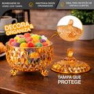 Potiche Diamond Âmbar Bomboniere Porta Doces com Tampa