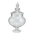 Potiche L'Hermitage Flor Em Vidro Com Pé 12x32cm 29857