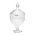 Potiche Lyor Bico de Jaca de Cristal 15cm x 28,5cm