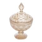 Potiche Lyor Diamond de Cristal Âmbar Metalizado 15cm x 23cm