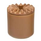 Potiche pote Decorativo Em Porcelana Na Cor Marrom 12.5x12.5x15 cm
