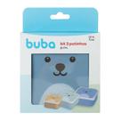 Potinho Infantil Lanche Conjunto Com 3 Potes Original Baby Buba COR:Azul