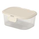 Potinho Plástico Multiuso Com Tampa Fixa 350ml Porta Mantimentos Retangular BPA Free Resistente