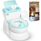Potty Jool Baby Real Feel 2 em 1 com Porta Lenços - Aqua Potty Jool Baby Real Feel 2 em 1 com Porta Lenços - Aqua