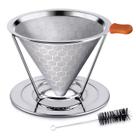 Pour Over Coffee Dripper E-PRANCE em aço inoxidável