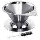 Pour Over Coffee Dripper LHS, aço inoxidável reutilizável, 1-2 xícaras Pour Over Coffee Dripper LHS, aço inoxidável reutilizável, 1-2 xícaras